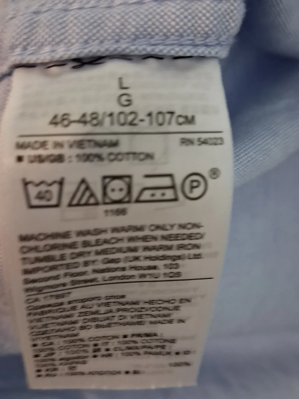 Banana Republic Light Blue Button-Down Dress Shirt 100% Cotton